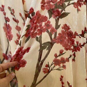 Anthropologie Silk/Velvet/Viscose Cherries Kimono